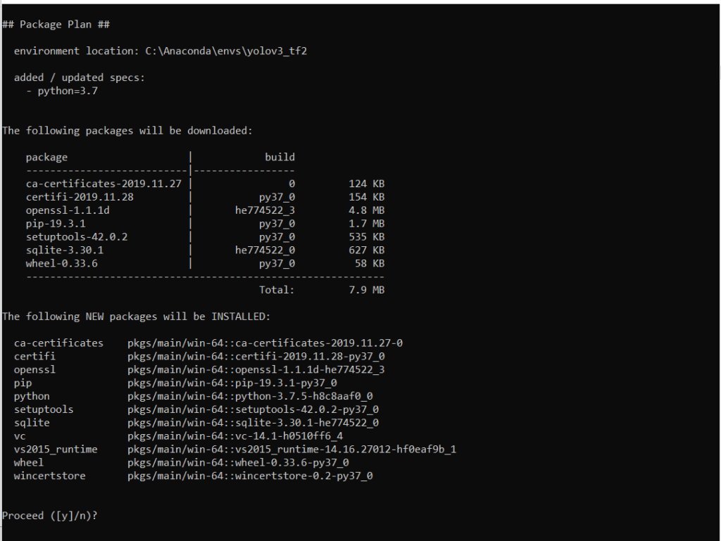 anaconda install package in environment